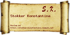 Stokker Konstantina névjegykártya